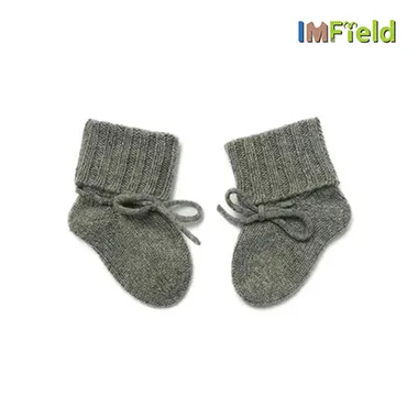 Cabled Newborn Baby Cashmere Booties