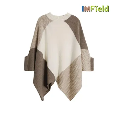 Luxury Joint Round Collar Neck Cashmere Poncho