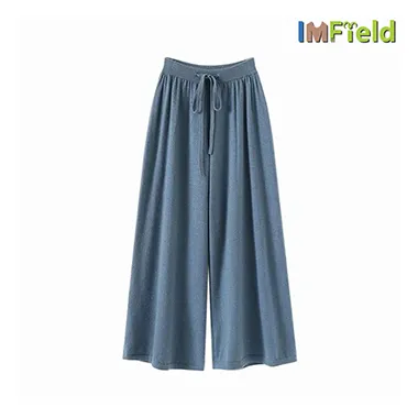 Lady Casual Wide Leg Cashmere Pants