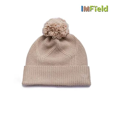 Lady English Rib Knitted Cashmere Beanie